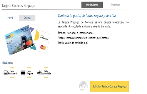 tarjeta prepago correos